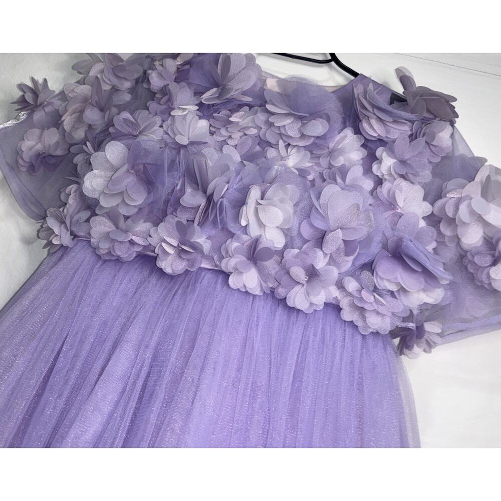 Junona Girls Floral Appliqué Tulle Maxi Designer 2 Piece Dress Size 9-10 Years - Picture 4 of 15
